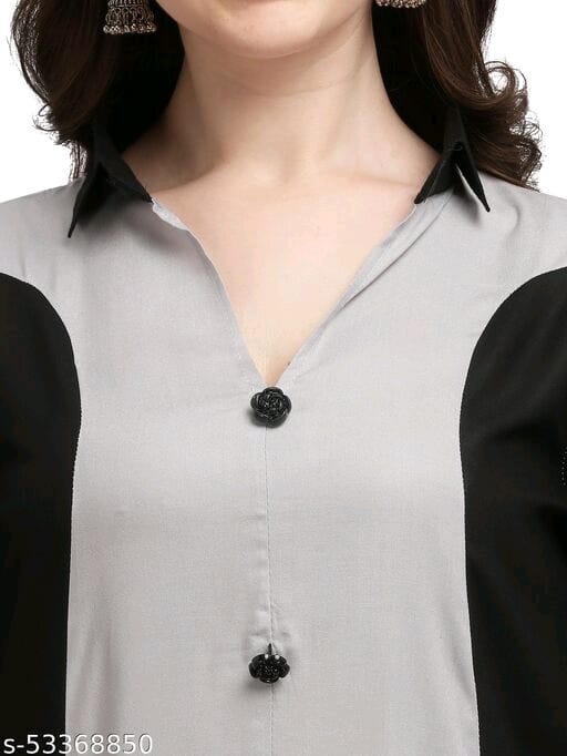 A Line Black Common Color Kurti 